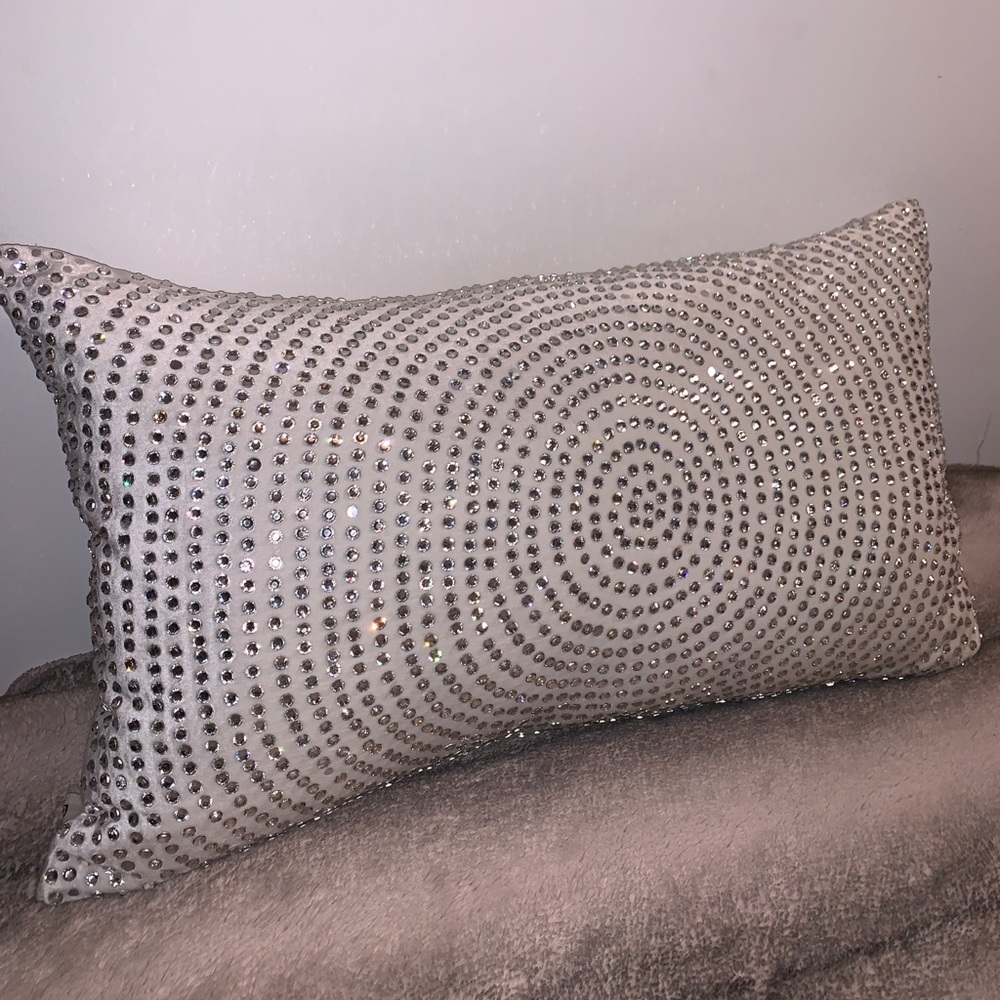 Callisto Home Velvet Rhinestone Pillow